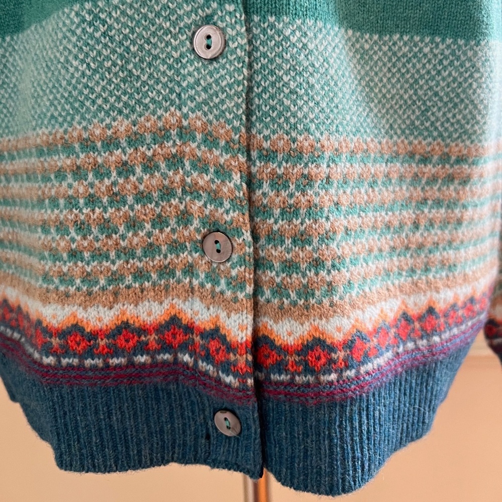 Eribe Scotland Knit Alpine Cardigan, Fair Isle, Size Large, Soft Wool/Angora - Picture 6 of 13